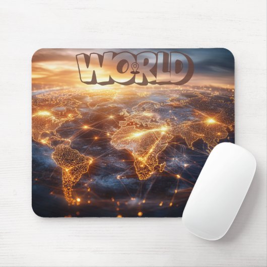World Map Mouse Pad Travel Inspiriert Maus Pad Mousepad (Mit Mouse)