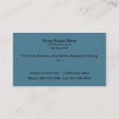 World Map Ocean Blue Business Card 1 Visitenkarte (Rückseite)