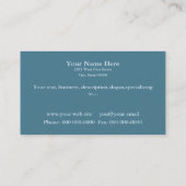 World Map Ocean Blue Business Card 2 Visitenkarte (Rückseite)