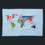 World Map of Flags Kitchen Towels Geschirrtuch<br><div class="desc">World Map of Flags Kitchen Towels</div>