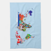 World Map of Flags Kitchen Towels Geschirrtuch (Vertikal)