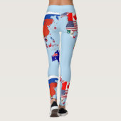 World Map of Flags Leggings (Rückseite)