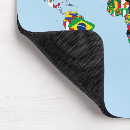 World Map of Flags Mousepad (Ecke)