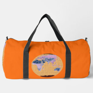 World Map Orange - Duffle Bag