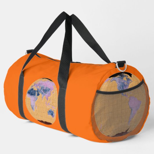 World Map Orange -  Duffle Bag (Rechte Ecke)