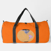 World Map Orange -  Duffle Bag (Rückseite)