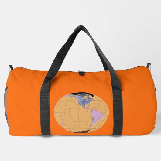 World Map Orange -  Duffle Bag (Rückseite)