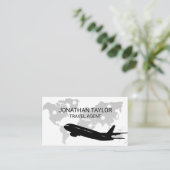 World Map | Ortsmarkierungen | Flugzeug Visitenkarte (Stehend Vorderseite)