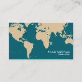 World Map Oversified International Travel Agent Visitenkarte (Vorderseite)