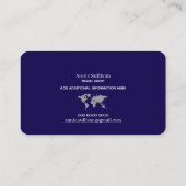 World Map Oversized International Travels Visitenkarte (Rückseite)