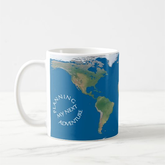 World Map - Planning My Next Adventure - Custom Kaffeetasse (Links)