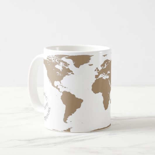 World Map - Planning My Next Adventure - Custom Kaffeetasse (Vorderseite Links)