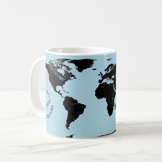 World Map - Planning My Next Adventure - Custom Kaffeetasse (Vorderseite Links)