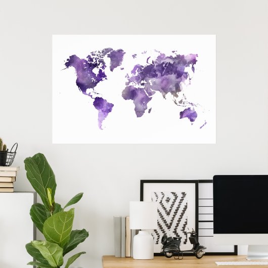 World Map Poster (Heimbüro)