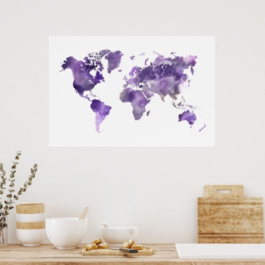 World Map Poster (Küche)