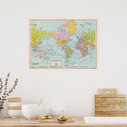 World Map Poster (Küche)