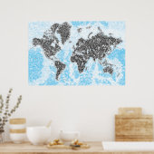 World Map Poster (Küche)