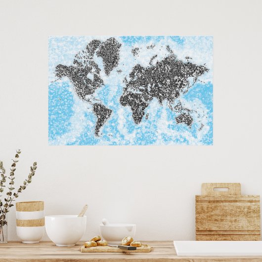World Map Poster (Küche)