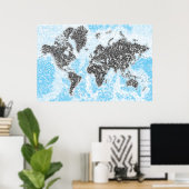 World Map Poster (Heimbüro)
