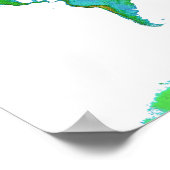 World Map Poster der schattigen Hilfe (Ecke)