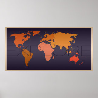 World Map Poster erkunden