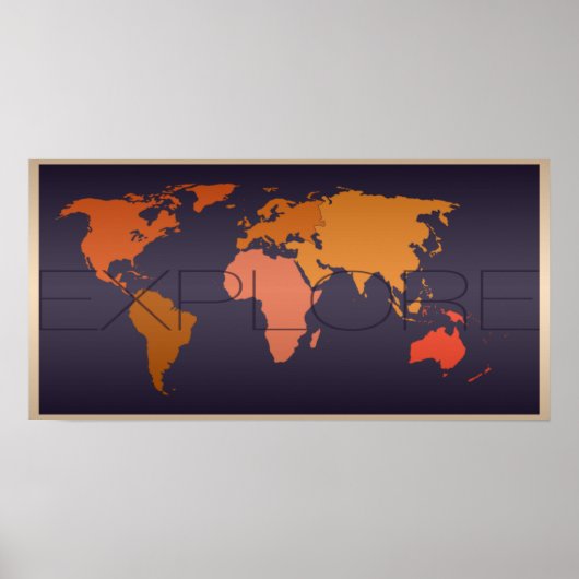 World Map Poster erkunden (Vorne)