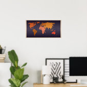World Map Poster erkunden (Heimbüro)