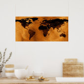 World Map Poster Print (Küche)