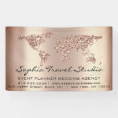 World Map Rosen Gold Earth Event Plan Banner (Horizontal)