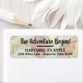 World Map Rücksendeadressen-Aufkleber (Insitu)