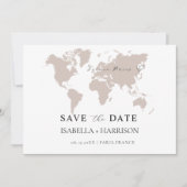 World Map Save the Date Template (Vorderseite)