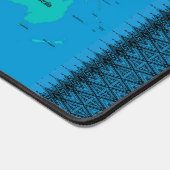 World Map Schreibtischunterlage (Ecke)