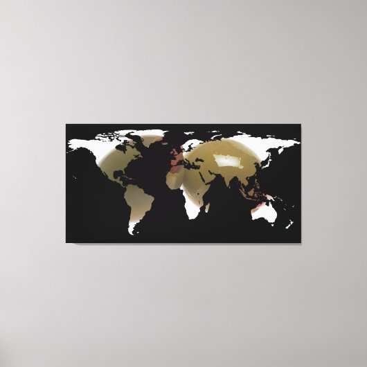 World Map Silhouette - Martini Olives Leinwanddruck (Vorderseite)