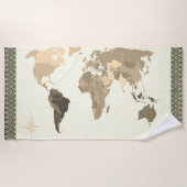 World Map Strandtuch (Vorderseite)