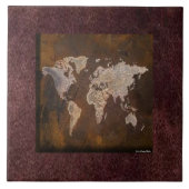 World Map Tile Fliese (Vorderseite)