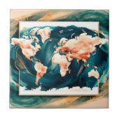 World Map Tile Fliese (Vorderseite)