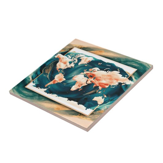 World Map Tile Fliese (Seite)