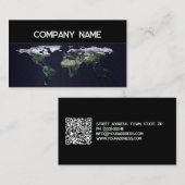 World Map Travel Agency Business Card Visitenkarte (Vorne/Hinten)