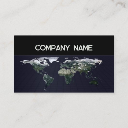 World Map Travel Agency Business Card Visitenkarte (Vorderseite)