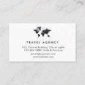 World Map Travel Agent Vacacation Services Orange Visitenkarte (Rückseite)