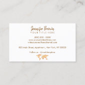 World Map Travel International Trip Agent Visitenkarte (Rückseite)