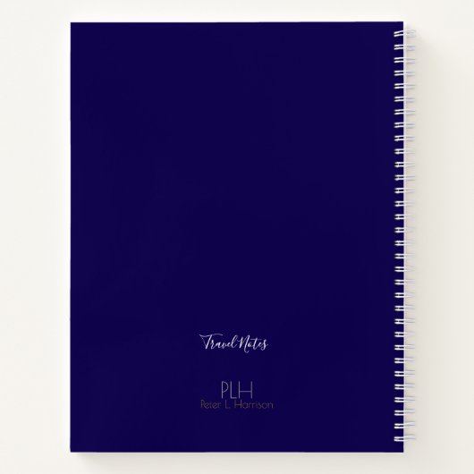 World Map travel notes blue Notizblock (Rückseite)