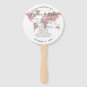 World Map Travel Theme Globe Wedding Program Fächer (Vorderseite)