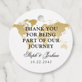 World Map Travel Theme Wedding Party Danke Geschenkanhänger