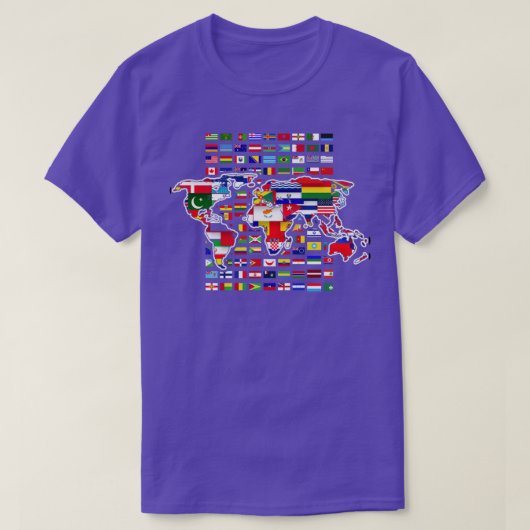 World Map Traveller International World Flat T-Shirt (Design vorne)