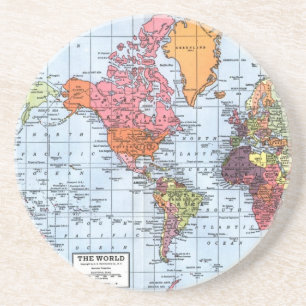 World Map Untersetzer
