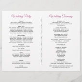 World Map Wedding Program für Zielwasserfarbe (Rückseite)