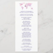 World Map Wedding Program für Zielwasserfarbe Programm (Rückseite)