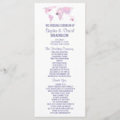 World Map Wedding Program für Zielwasserfarbe Programm (Vorderseite)