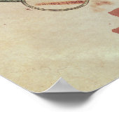 World map with Jerusalem in the centre Poster (Ecke)